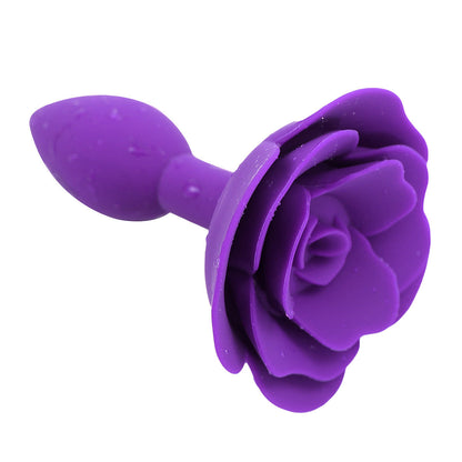 Rose Purple Butt Plug Training Anal Plug Backyard Sex Toys