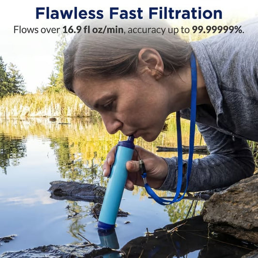 2026 Personal Straw Water Filter for Camping, Hiking, Survival, Emergency, Travel
