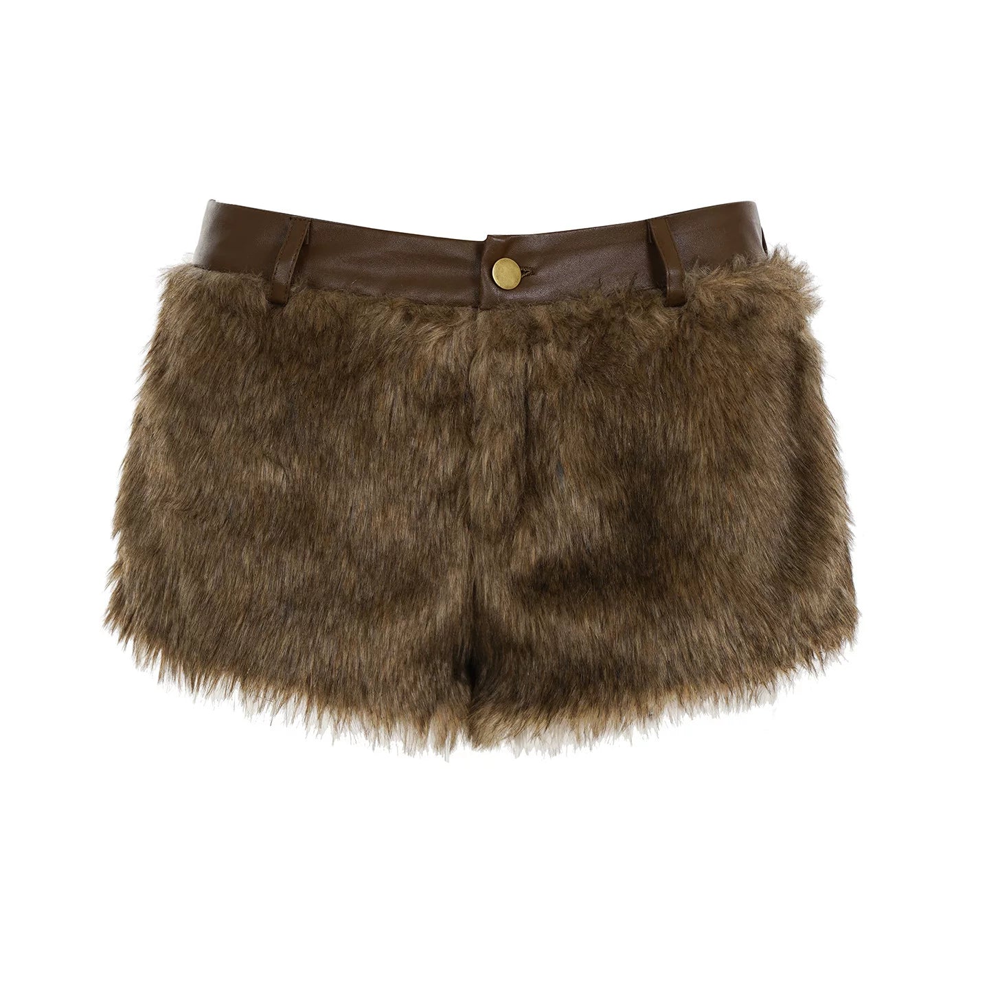 Bxucca | Furry Waistcoat Top for Women – Slim-Fit Long-Sleeve Street Style Short Jacket