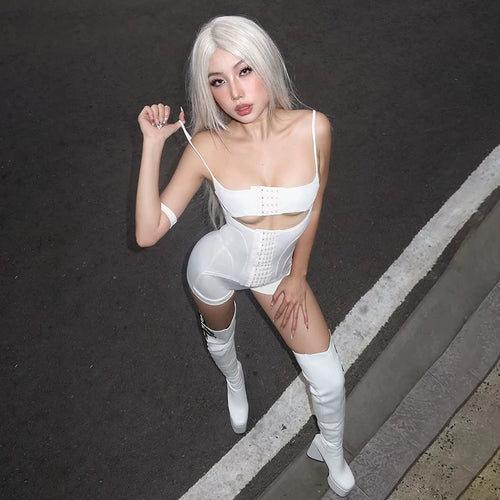 Bxucca | Adjustable Strap Slim-Fit Jumpsuit for Women – Elastic One-Piece Pants