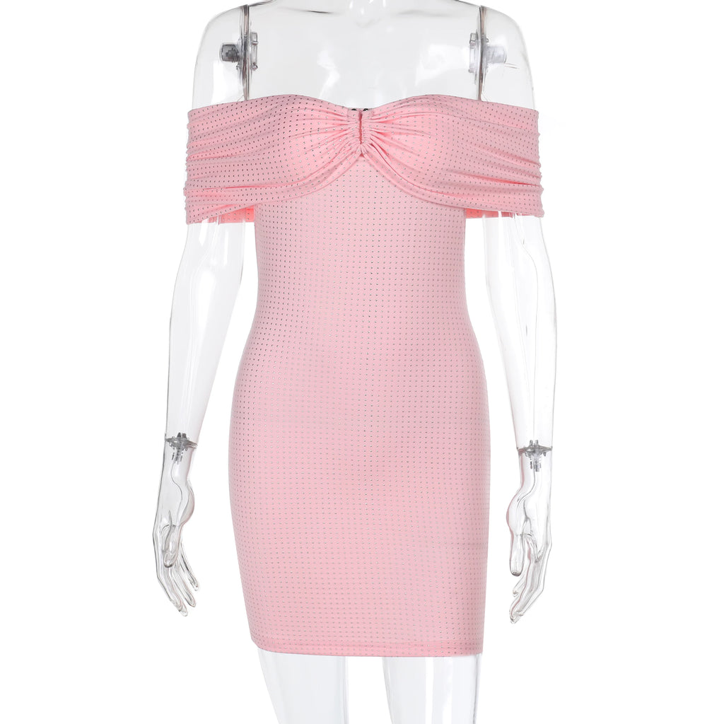 Bxucca | One-Shoulder Flash Tube Top Dress for Women – Slim-Fit Waist and Hip Summer Skirt