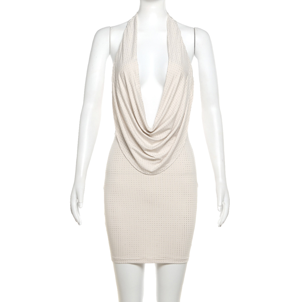 Bxucca | Halterneck Low-Cut Backless Dress for Women – Slim-Fit Hip-Covering Spring Outfit