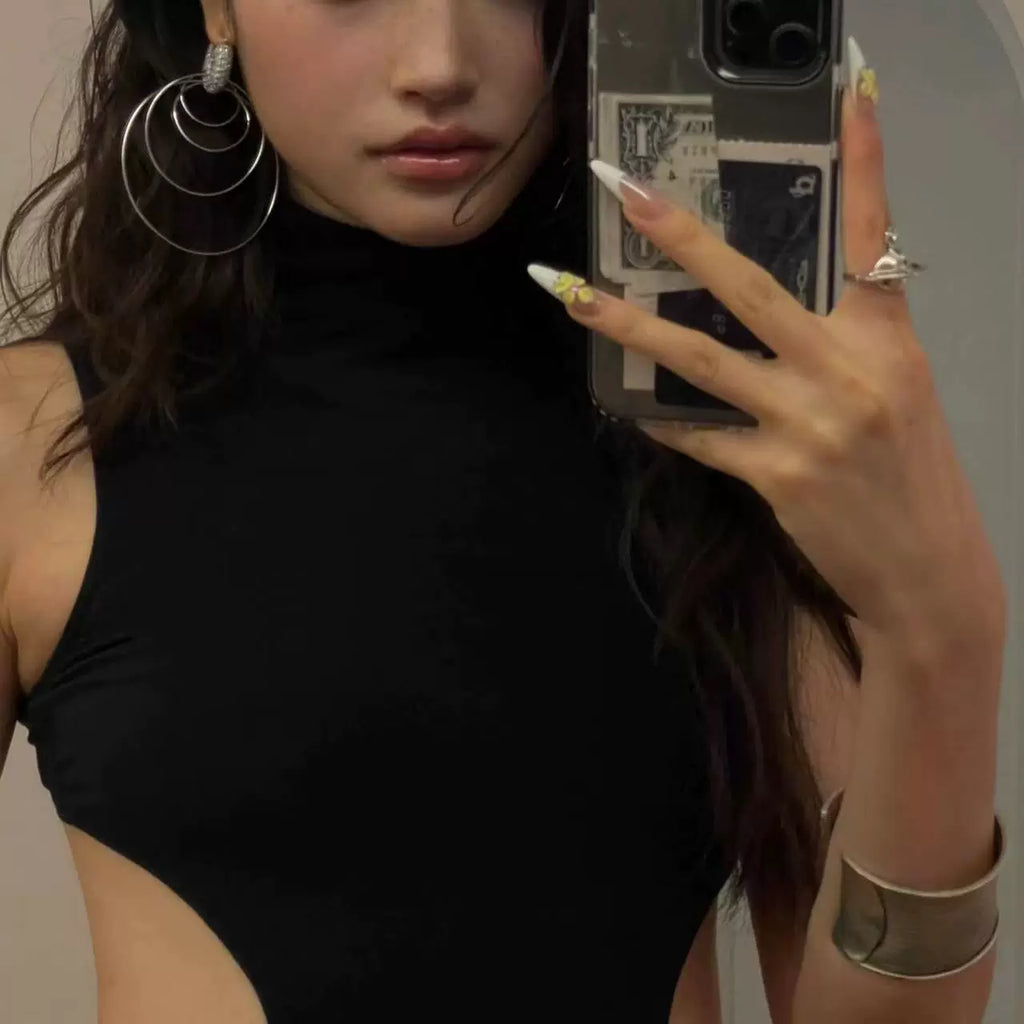 Bxucca | Backless Bow Long Dress for Women – Sexy Half-Turtleneck Evening Gown