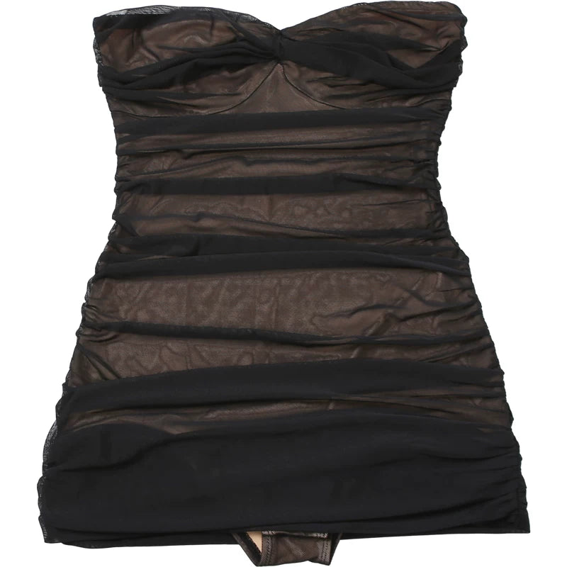 Bxucca | Gauze Tube Top Jumpsuit for Women – Slim-Fit Twist Backless One-Piece