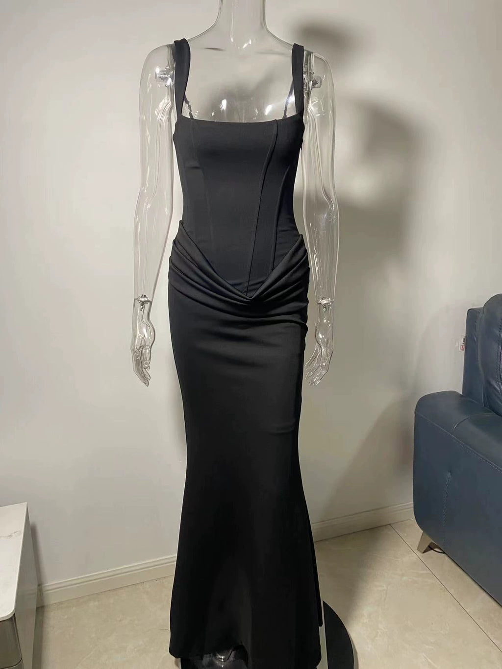 Bxucca | Sleeveless Backless Suspender Dress for Women – Slim-Fit Solid Color Strap Dress