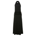 Bxucca | Black Backless Halter Sling Dress for Women – Floor-Length Hip-Covering Evening Gown