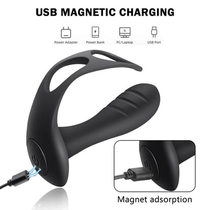 Prostate Massage Lock Fine Vvibration Wireless Remote Control Anal Plug