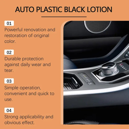 😎Plastic & Trim Restorer – Interior & Exterior Revitalizer with Applicator Pad