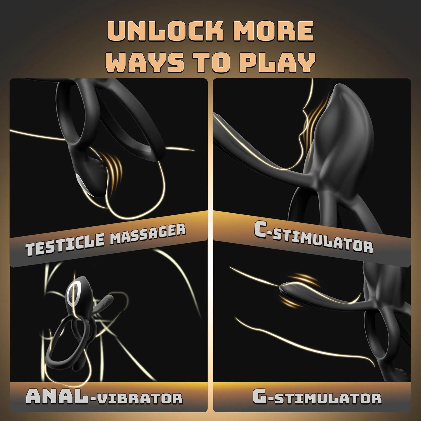 ⚡2026 New Product Presale ⚡49% off - 4-in-1 Cock Ring Vibrator